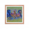 Framed poster - Wild horses. Van Gogh style.